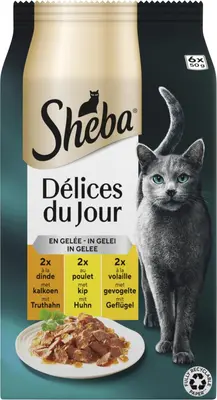 SHEBA fresh & fine Natvoer voor volwassen katten 6*50g multipack