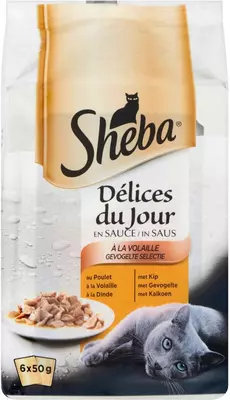 SHEBA  Kattenvoer nat Délices du jour selectie in saus 6*50g Multi-pack

