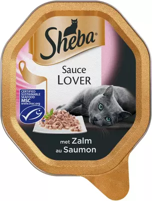 SHEBA Natvoer voor volwassen katten met zalm 85g Kuipje

