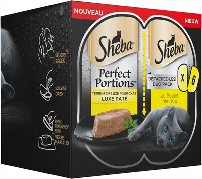 Sheba Perfect Portions Luxe Pate Adult – Kip 6×37,5 g - afbeelding 2