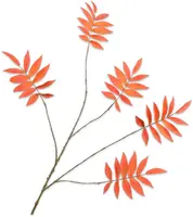 Silk-ka kunsttak blad 103cm oranje - afbeelding 1