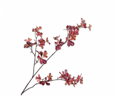 Silk-ka kunsttak blad 111cm bordeaux - afbeelding 1