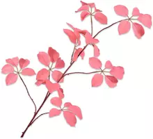 Silk-ka kunsttak blad 124cm roze - afbeelding 1