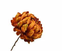 Silk-ka kunsttak chrysant 76cm oranje. goud - afbeelding 1