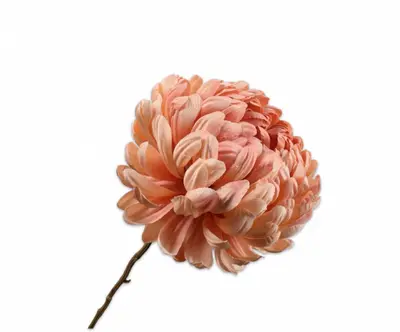 Silk-ka kunsttak chrysant 76cm zalm - afbeelding 1