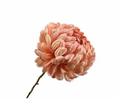 Silk-ka kunsttak chrysant 76cm zalm - afbeelding 1
