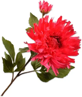 Silk-ka kunsttak chrysant 78cm rood - afbeelding 1