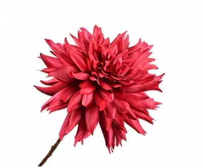 Silk-ka kunsttak dahlia 65cm rood - afbeelding 1