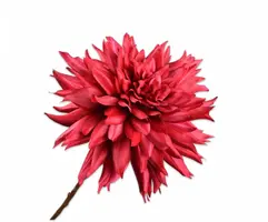 Silk-ka kunsttak dahlia 65cm rood - afbeelding 1