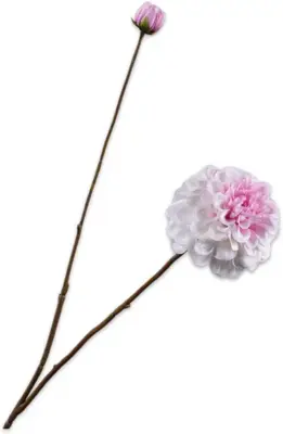 Silk-ka kunsttak dahlia 86cm crème - afbeelding 1