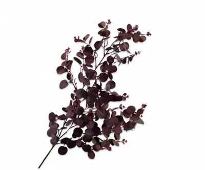 Silk-ka kunsttak eucalyptus 104cm bordeaux - afbeelding 1