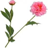 Silk-ka kunsttak pioen 65cm roze - afbeelding 1