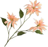 Silk-ka kunsttak poinsettia 0cm zalm - afbeelding 1