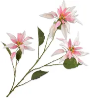 Silk-ka kunsttak poinsettia 119cm roze - afbeelding 1