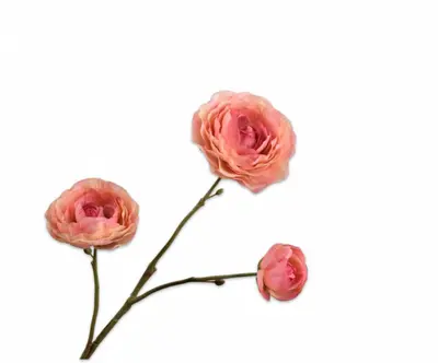 Silk-ka kunsttak ranonkel 46cm zalm - afbeelding 1