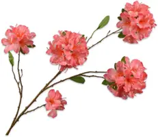 Silk-ka kunsttak rhododendron 114cm roze - afbeelding 1