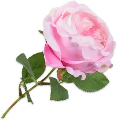 Silk-ka kunsttak roos 36cm roze - afbeelding 1