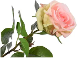 Silk-ka kunsttak roos 68cm roze - afbeelding 1