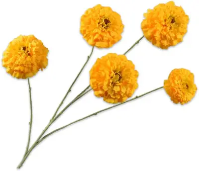 Silk-ka kunsttak tagetes 91cm geel - afbeelding 1