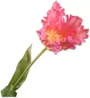 Silk-ka kunsttak tulp 71cm roze - afbeelding 1