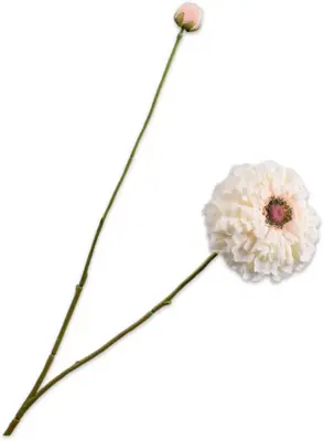 Silk-ka kunsttak zinnia 85cm crème - afbeelding 1