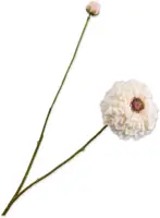 Silk-ka kunsttak zinnia 85cm crème - afbeelding 1