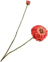 Silk-ka kunsttak zinnia 85cm oranje - afbeelding 1