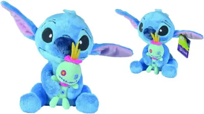 Simba Toys knuffel disney stitch met scrump 25cm - afbeelding 1