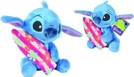 Simba Toys knuffel disney stitch met surfplank 25cm - afbeelding 1