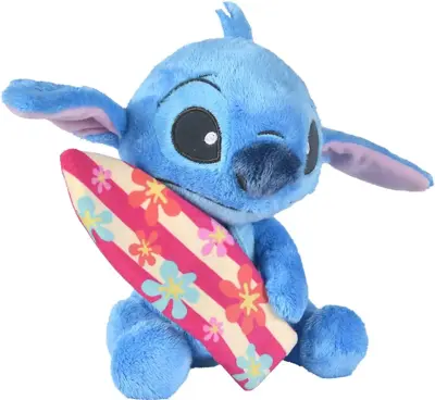 Simba Toys knuffel disney stitch met surfplank 25cm - afbeelding 2