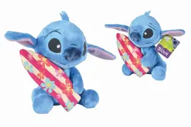 Simba Toys knuffel disney stitch met surfplank 35cm - afbeelding 1