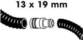 Slangverbinder recht l13b19mm - afbeelding 2