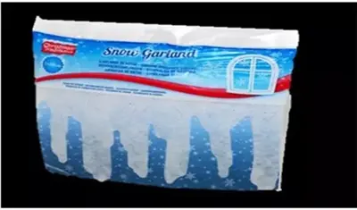 Slinger ijspegel glitter 240cm wit