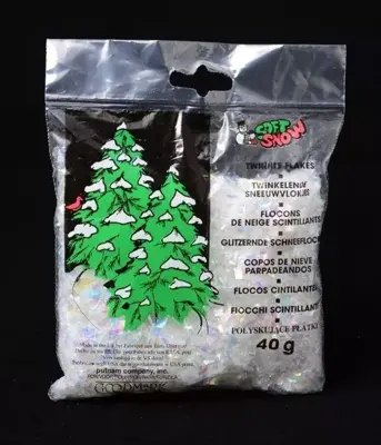 Sneeuwvlokken iriserend 40 gram wit