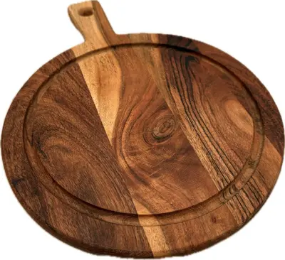 Snijplank taro rond acaciahout 33x25xh1,5cm - afbeelding 2