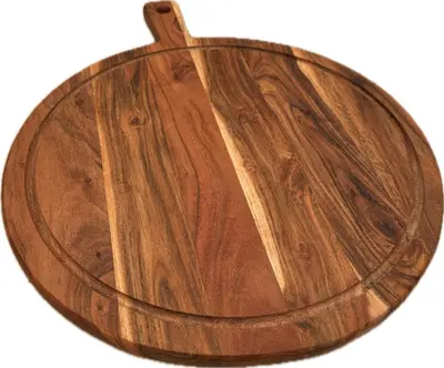 Snijplank taro rond acaciahout 50x40xh2cm - afbeelding 2