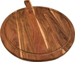 Snijplank taro rond acaciahout 50x40xh2cm - afbeelding 2