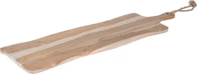 Snijplank teak+handvat 70x20cm