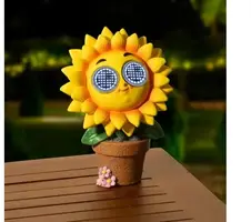 Solar beeldje 10.5x15.5x21.5 geel - afbeelding 2