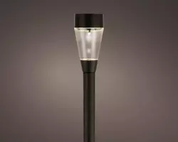 Solar buitenlamp op steker plastic zwart - afbeelding 2