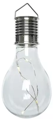 Solar hanglamp plastic 8x14 cm transparant
