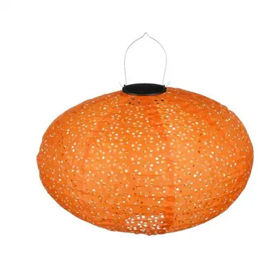 Solar lantaarn led oranje - h27xd40cm