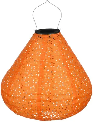 Solar lantaarn led oranje - h29xd30cm