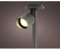 Solar Tuinspies RVS 25,5 cm – Warm Wit LED – Lumineo - afbeelding 2
