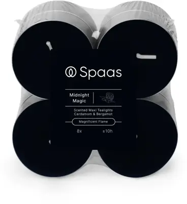 Spaas geurtheelicht maxi midnight magic 8 stuks