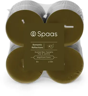 Spaas geurtheelicht maxi romantic reflections 8 stuks