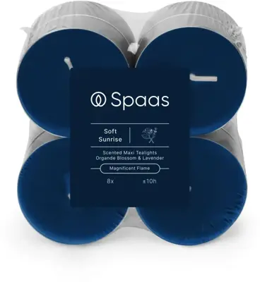 Spaas geurtheelicht maxi soft sunrise 8 stuks