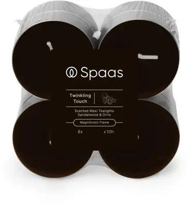 Spaas geurtheelicht maxi twinkling touch 8 stuks