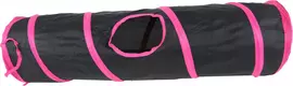 Speeltunnel nylon 85x25 cm, zwart/roze. - afbeelding 3