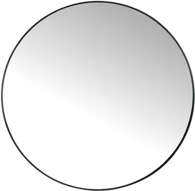 Spiegel metaal 96x2x96 cm zwart - afbeelding 1